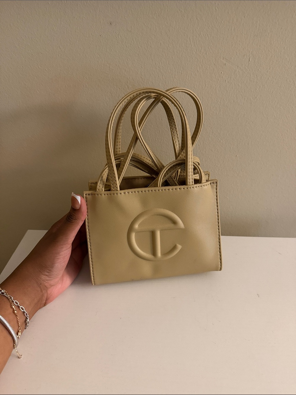 Telfar beige small Tote Bag